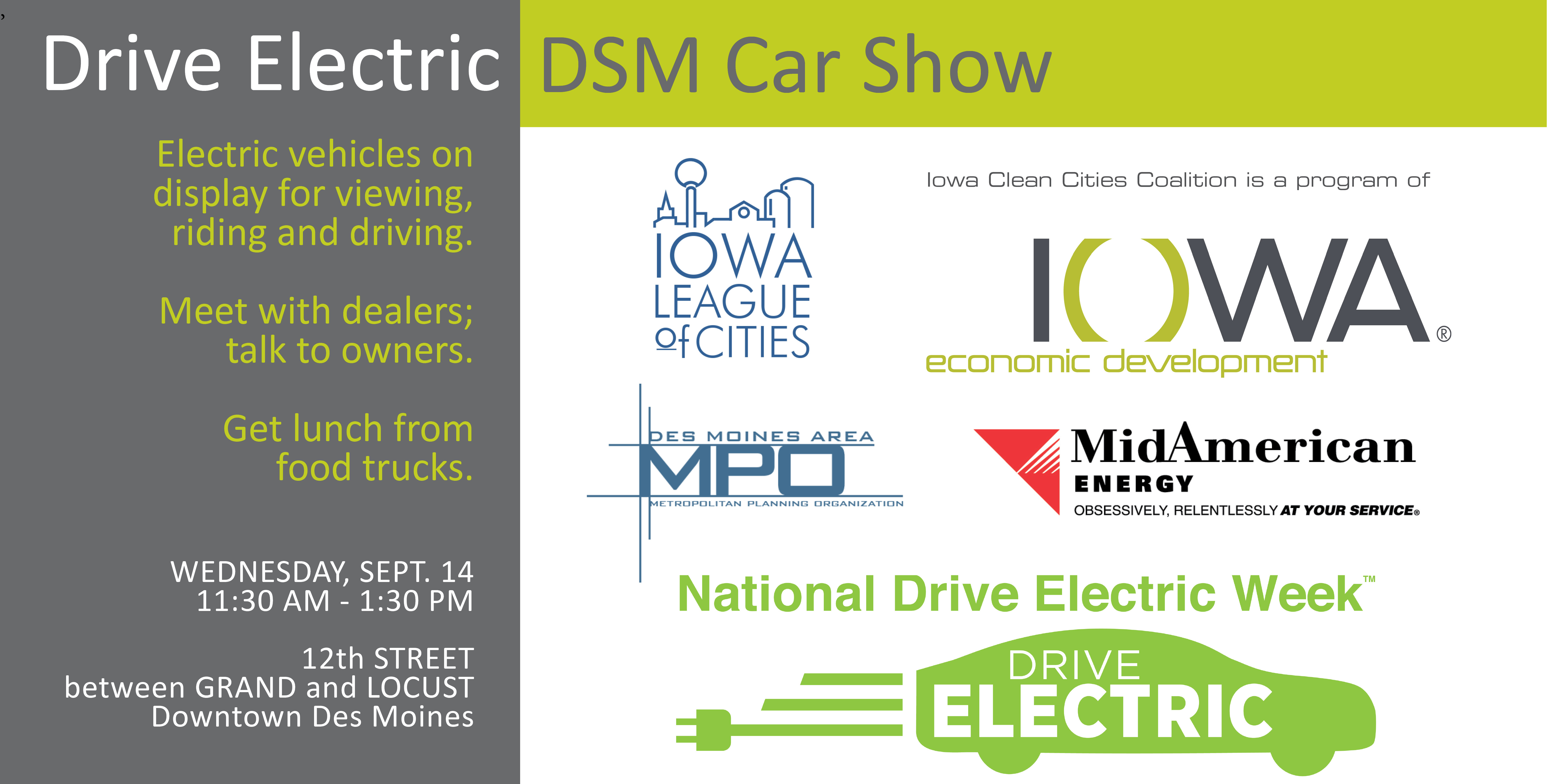 Drive Electric DSM Car Show Des Moines Area MPO